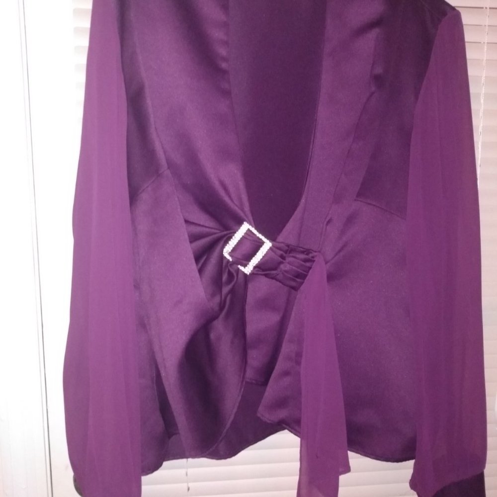 Satin Blouse with Bling